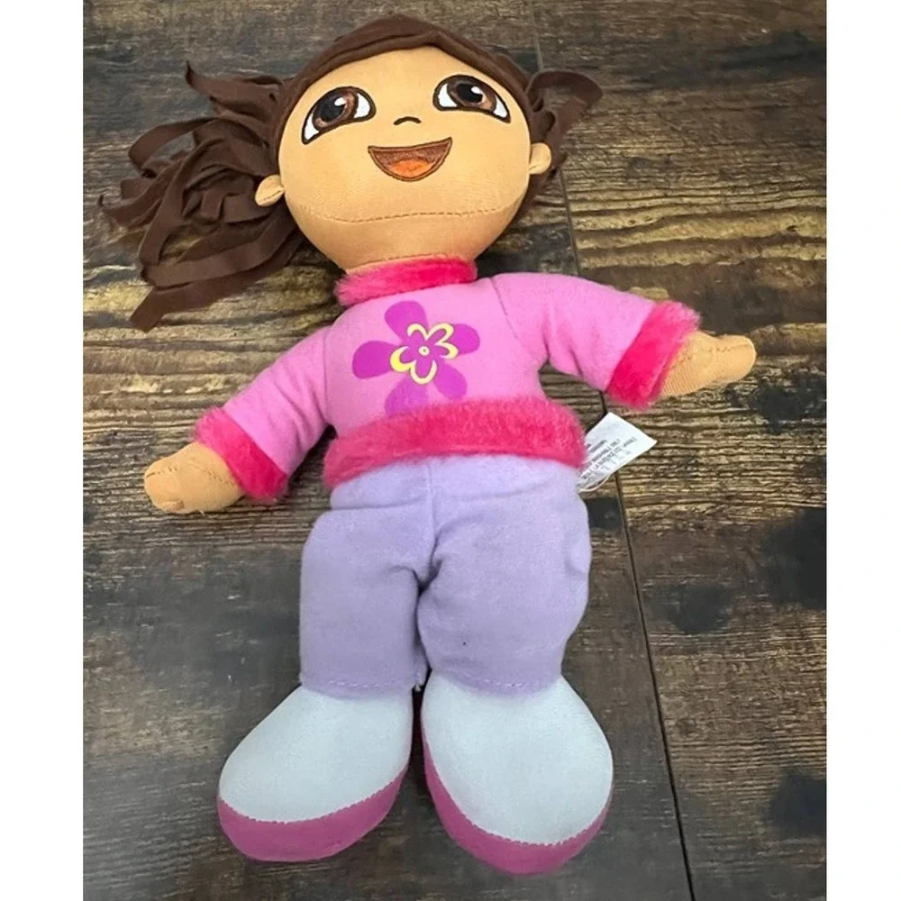 Fisher-Price Dora the Explorer Plush Doll 2007 Mattel Nickelodeon Pink Flower